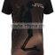 MGOO New Arrival Full Print Mens Streetwear T-Shirt Short Sleeve Longline Curve Bottom T Shirts