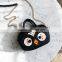 black cute animal handbag girl fashion small bags leather shoulder long strap sling cross body bag
