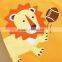 2015 yellow 3d embroidery cartoon lion short sleeve baby boy Infant clothes organic cotton baby rompers