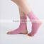 Custom design women yoga pilate reformer yoga socks with grips /latex socks/yoga toe sock