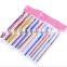 9 pcs rubber crochet hooks with plastic case
