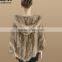 SJ102-01 Modern Style Fashion Rabbit Fur Vest,Knitted Women Clothes With Raccoon Fur Collar