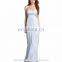 Fashion Woman Dress Ladies Long Evening Party Wear Gown White Silk Embellished Backless Evening Gown Chiffon Evening Dress 2015