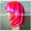 Hot Pink Cheap Short BOB Carnival Party Wholesale Synthetic Wigs HPC-0035