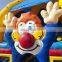 HI Fantastic inflatable clown bouncer with long water slide, kids slide for fun