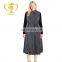 Women latest shirt collar sleeveless stripe design woman short dress