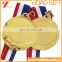 religious CZ diamond blank medals,gold/silver/bronze medal with ribbon