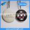 Cheap Round custom soft enamel keychains with 30mm keyrings