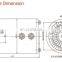114mm hydraulic dc motor 24v 2.2kw for power pack