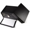 Elegant Rectangle Black Leather Custom Logo Gift Watch PU Box With Paper Sleeve And Box Pillow