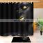 Newest Decor Black African American woman with gold mouth waterproof shower curtain set with matching towel set