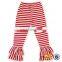 Brown Solid Color Boutique kids Ruffle Leggings fashion design Wholesale Kids Cotton Ruffle Pants set