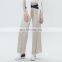 TWOTWINSTYLE Ruffle  Elastic High Waist Ankle Length Wide Leg Trousers For Women