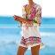 Bathing suit cover ups Kaftan Beach 2019 Beach tunic Beach Cover up Print Snake Robe de Plage Swimwear