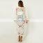 Beach dress floral embroidery swimwear women robe beach cardigan bathing suit cover ups for swimming