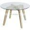 6mm Tempered Glass Top Mini Coffee Table Round Side Table With Glass Top