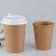 Bio Food Paper Cups- Brown Kraft Cardboard Cup-Compostable Cup with PLA Inner Coating Take-Out Soup Cup-Eco-friendly Disposable Biodegradable Cups, 300ml