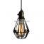 Retro Industrial Style Iron Cage Pendant Light for Decorate