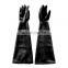 Hot sales rubber lab double multiple chemical resistant glove box long gloves