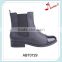 Shiny toe wholesale western no lace low heel zipper boots with elastic band