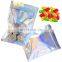 Rainbow Laser Plastic Bags Aluminum Foil Pouch Smell Proof Resealable Storage Bags for accessories food