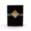 Classic black luxury custom touching paper perfume box packaging with gold stamping logo