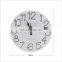 Wholesale Big white wood round design home hanging decorative wall clocks home decoration