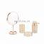 Hotel balfour luxury Plastic Bathroom Accessories set golden hollow out design four pcs sets