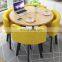 Small MOQ Round small apartment dining table and chair combination household dining table