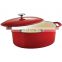 hot sale safety eco-friendly round red cast iron enamel casserole