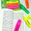 China oem custom cheap highlighter marker low moq macaron pastel colors mini square highlighter pen set