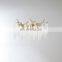 Hot Selling Modern Glass Decorative Chandelier Classic Brass Crystal LED Indoor for Living Room