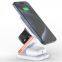 Folding 3-in-1 Wireless Charger Multi-function Portable Charging Station 15W Fast Charge Support Mobile Phone Watch Headset