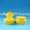 Plastic yellow flip top cap with liner 38-400/ 38mm closure ribbed cap for honey bottle