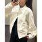 Women's loose fit cotton pilot jacket white spring new product