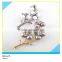 Special Design Rhinestone Brooch Bling Bling Clear Rhinestone Brooch 2.5x5.5cm