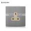China New Products Golden Stainless Steel 13A UK Outlet Wall Light Electric Switch Socket