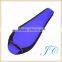 Outdoor Camping 100% Polyester Mummy Sleeping Bag With Pillow