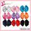 Grosgrain ribbon hair bows with clips,wholesale girls hair bow headwear