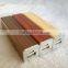 2016 hot selling wood powerbank 1200mah/2600mah unique design wooden power bank portable power bank 2600mAh