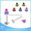 Foshan manufacturer stainless steel unique colorful acrylic spike lip piercing