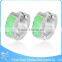 ZS19059 stainless steel self piercing shimmer powder ultra thin hoop earrings