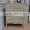 Rustic solid oak wood 3 drawer antique chest of drawers