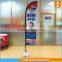 High quality fabric flying beach flag, glow flag
