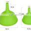 Hot Sale Colorful Silicone Funnel for Liquid Transfer Powder Transfer 100% Food Grade Silicone