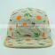 Hemp fabric custom design 5 panel cap with printing