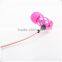 Hot selling colorful special Hand-Free Earphone with Mic & flat cable E-E004
