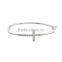 Hot Sale China Sterling Silver Shiny CZ Micro Pave Wholesale Cross Bangle