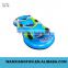 Pvc inflatable double snow tubes/sled, durable inflatable double ski tubes/sled