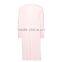 Wholesale OEM Spring Winter Cotton Spandex Long Sleeves Elder Women Pink Sleep Nightgown